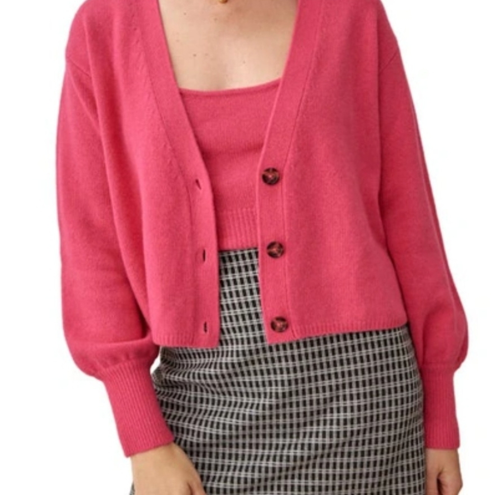 Women's Pink Cardigan Sweater